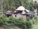 Požiar chaty v Ružomberku