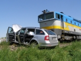 Nehoda vlaku a automobilu v okr. Dunajská Streda