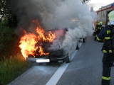 Požiar osobného motorového vozidla