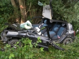 Dopravná nehoda osobného motorového vozidla pri obci Gabčíkovo