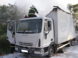 Požiar nákladného auta