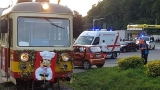 Dopravná nehoda električky a osobného vozidla v Trenčianskych Tepliciach