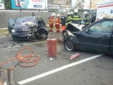 Zrážka motorových vozidiel na Ivánskej ceste v Bratislave