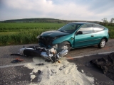 Tragická dopravná nehoda, motocyklista nehodu neprežil