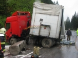 Český kamión havaroval pri Makove